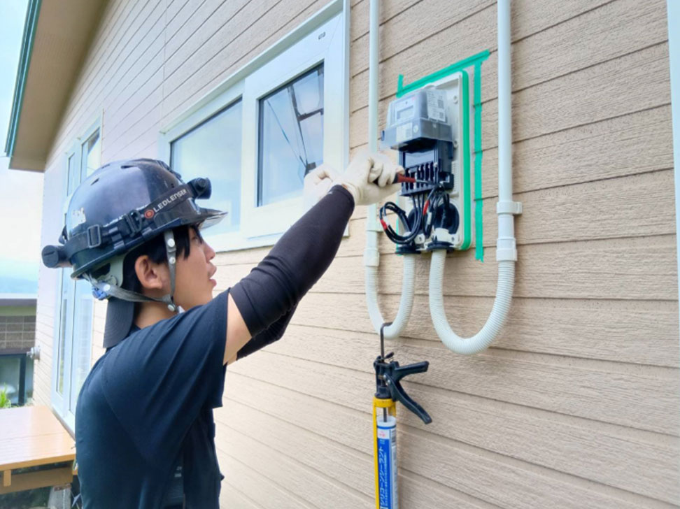 【室蘭市・Ｏ様邸】電気容量増加変更・エアコン工事